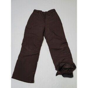L.L. Bean Thinsulate Brown Size Kid's 12 Snow Pants Zipon Leg